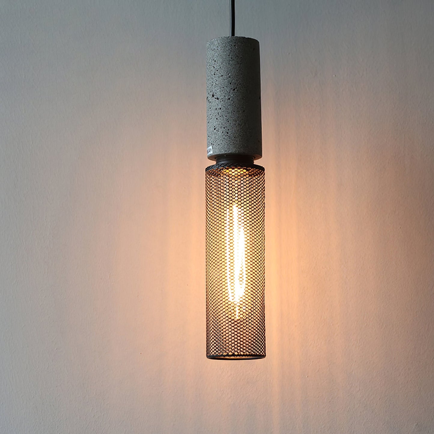 Luxara | Cement Cylinder Pendant for Modern Home Lighting Fixture