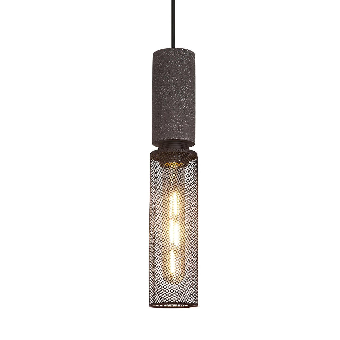 Luxara | Cement Cylinder Pendant for Modern Home Lighting Fixture