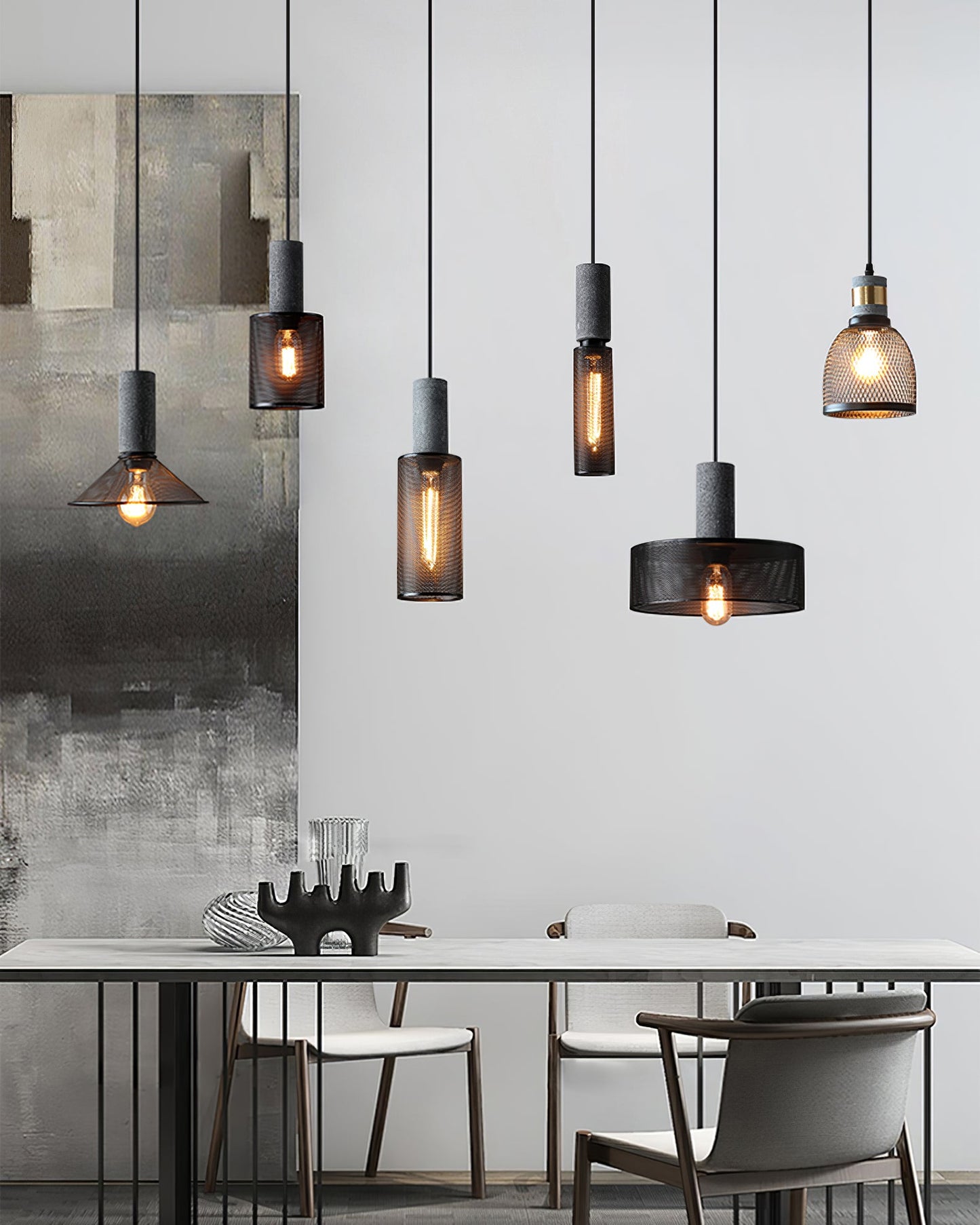 Luxara | Cement Cylinder Pendant for Modern Home Lighting Fixture