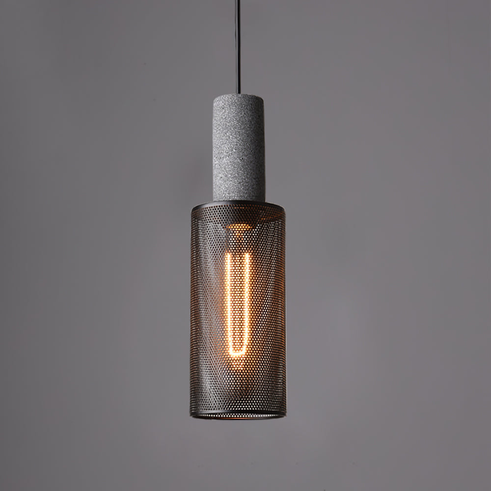 Luxara | Cement Cylinder Pendant for Modern Home Lighting Fixture