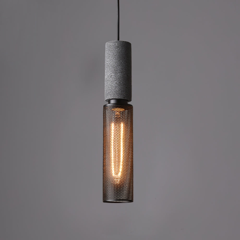 Luxara | Cement Cylinder Pendant for Modern Home Lighting Fixture