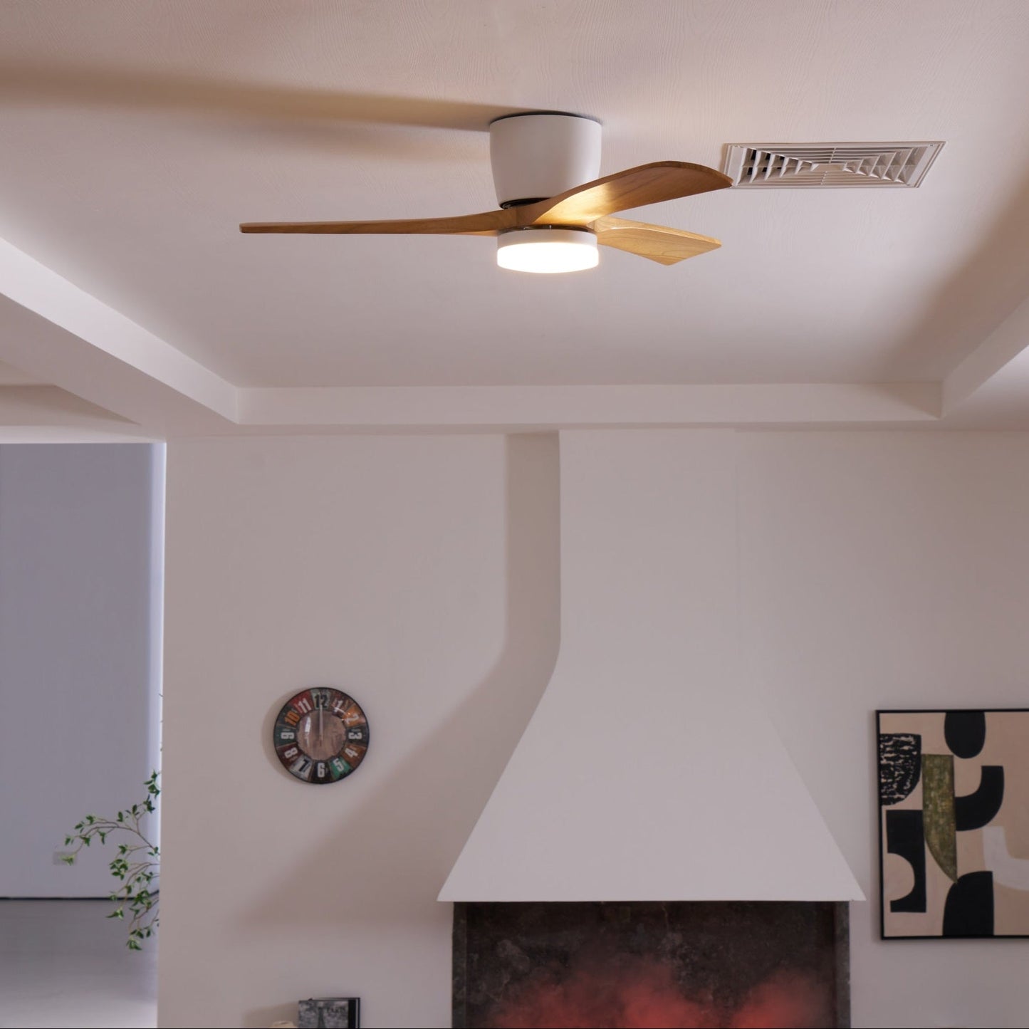 Aura | Wooden LED Ceiling Fan with Light (42” / 48” / 52”)