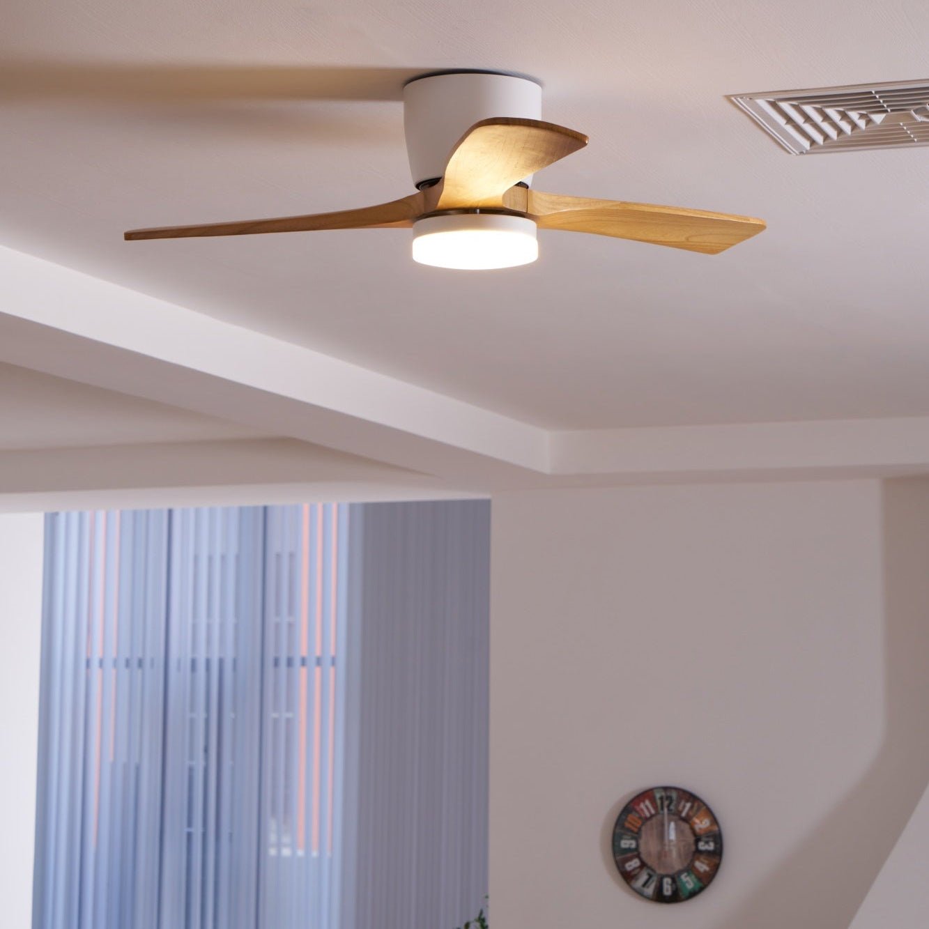 Aura | Wooden LED Ceiling Fan with Light (42” / 48” / 52”)