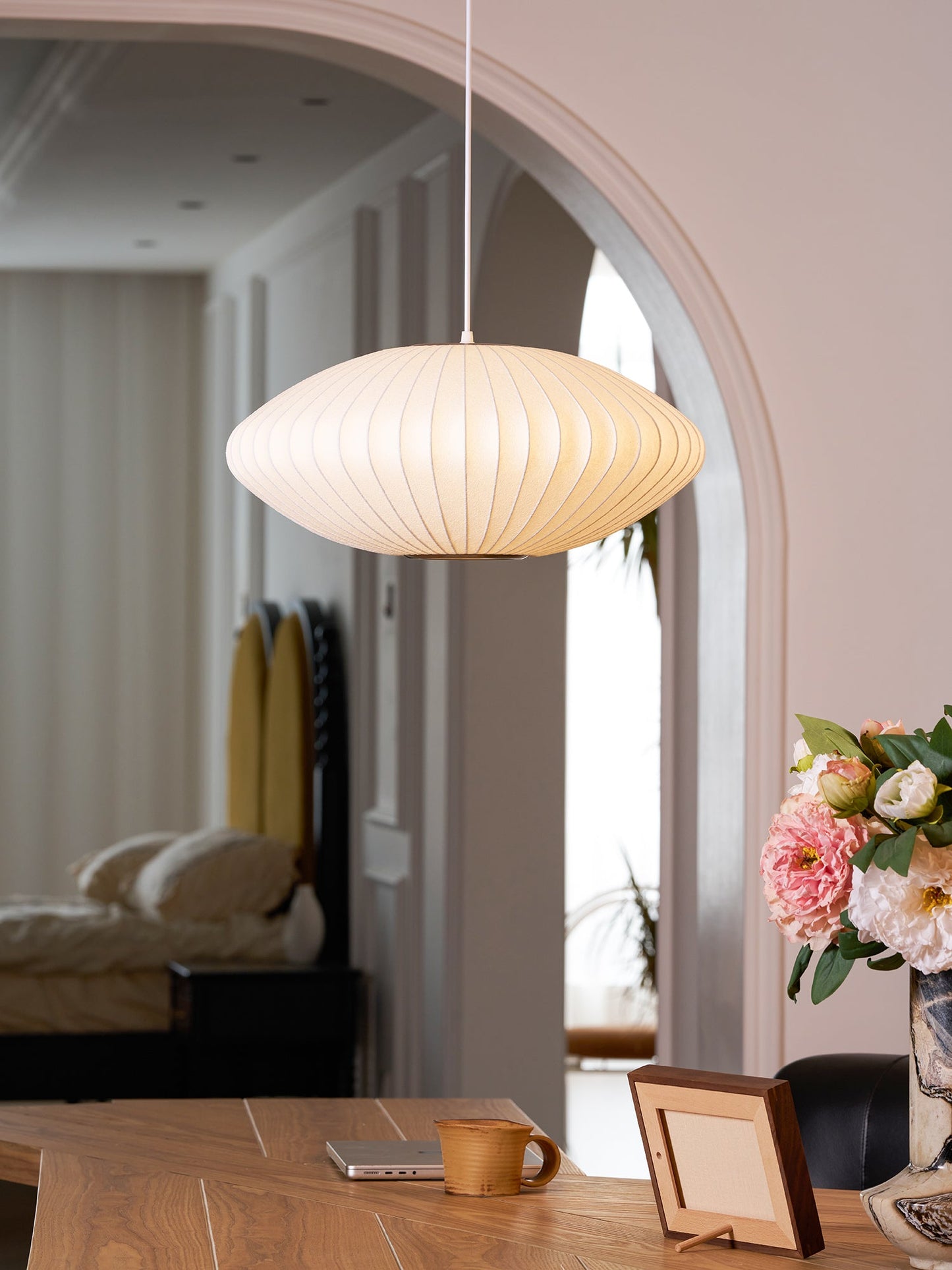 Nyla | Modern Glass Glow Pendant Light Living Room