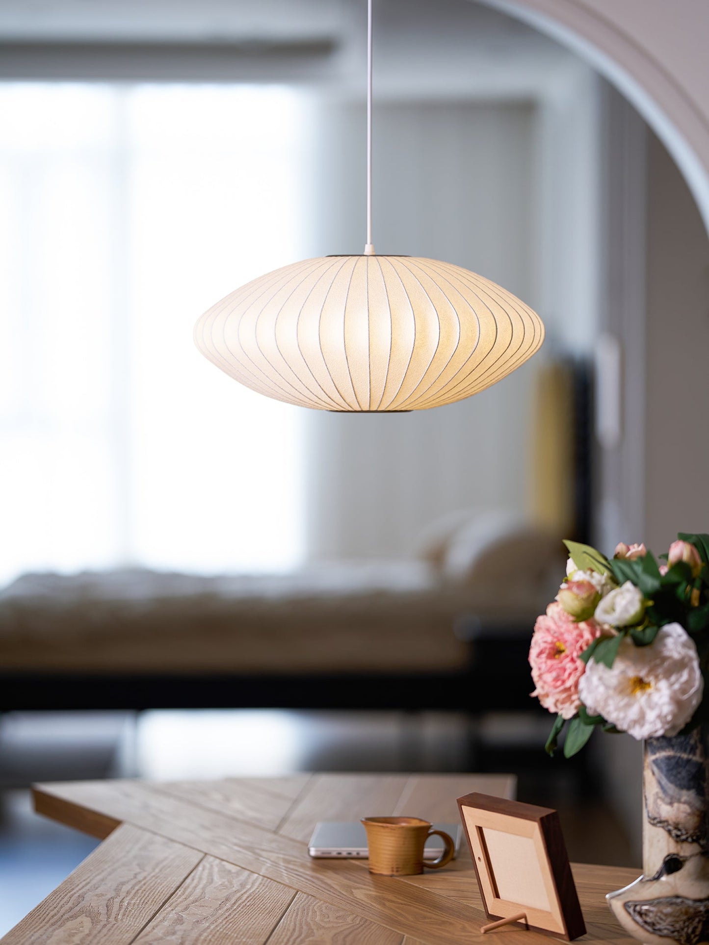 Nyla | Modern Glass Glow Pendant Light Living Room