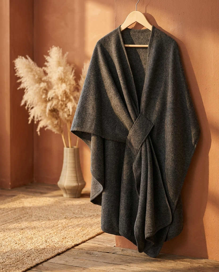 Fleece Wrap Shawl for Layering - Office to Evening