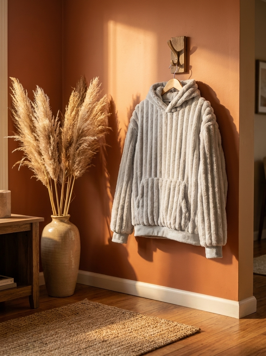 Soft Fleece Blanket Hoodie for Lounging and WFH