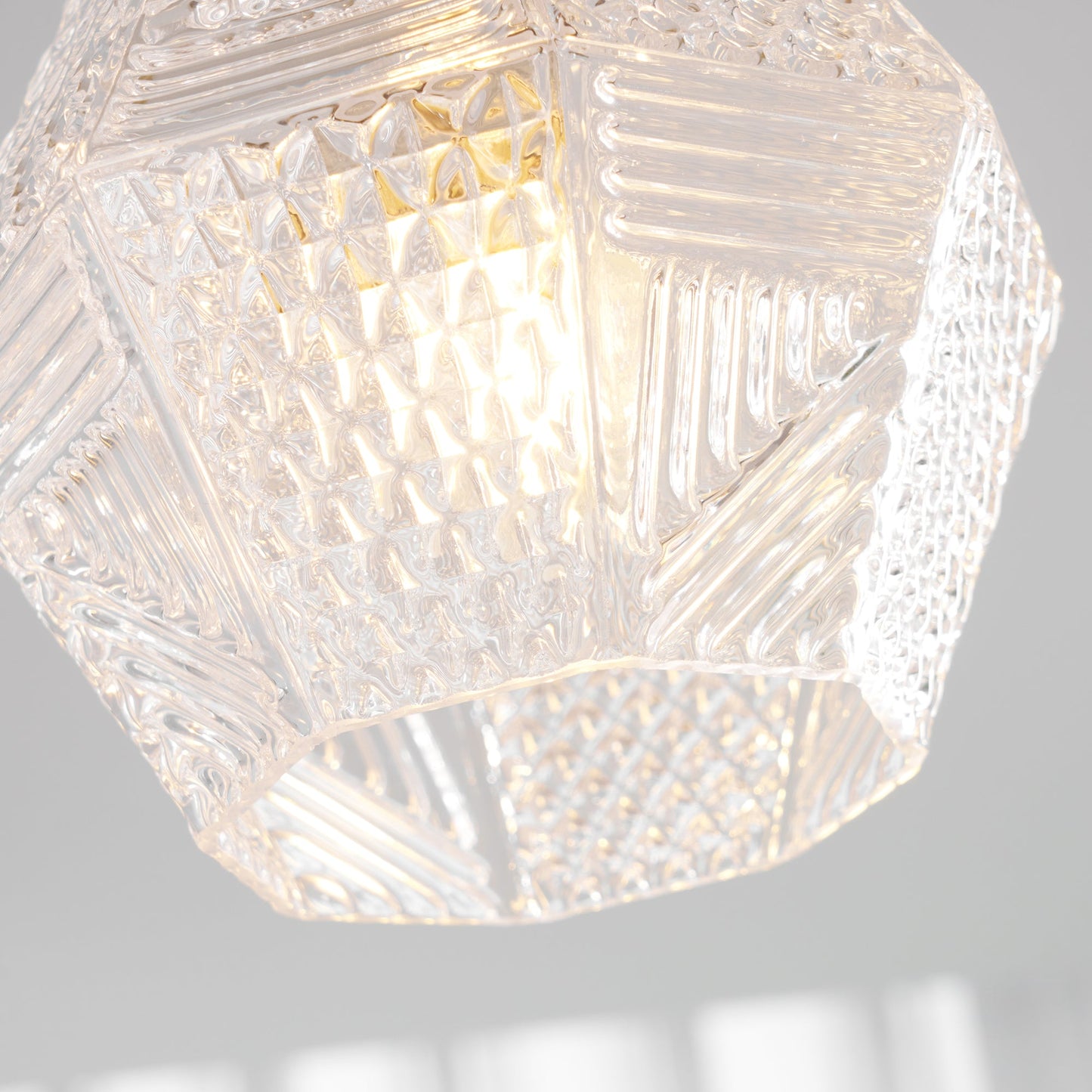 Aurevia | Diamond Cut Glass Brass Art Deco Pendant Light