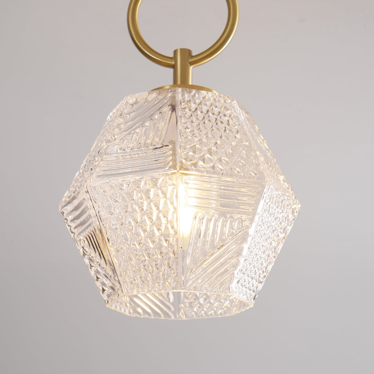Aurevia | Diamond Cut Glass Brass Art Deco Pendant Light