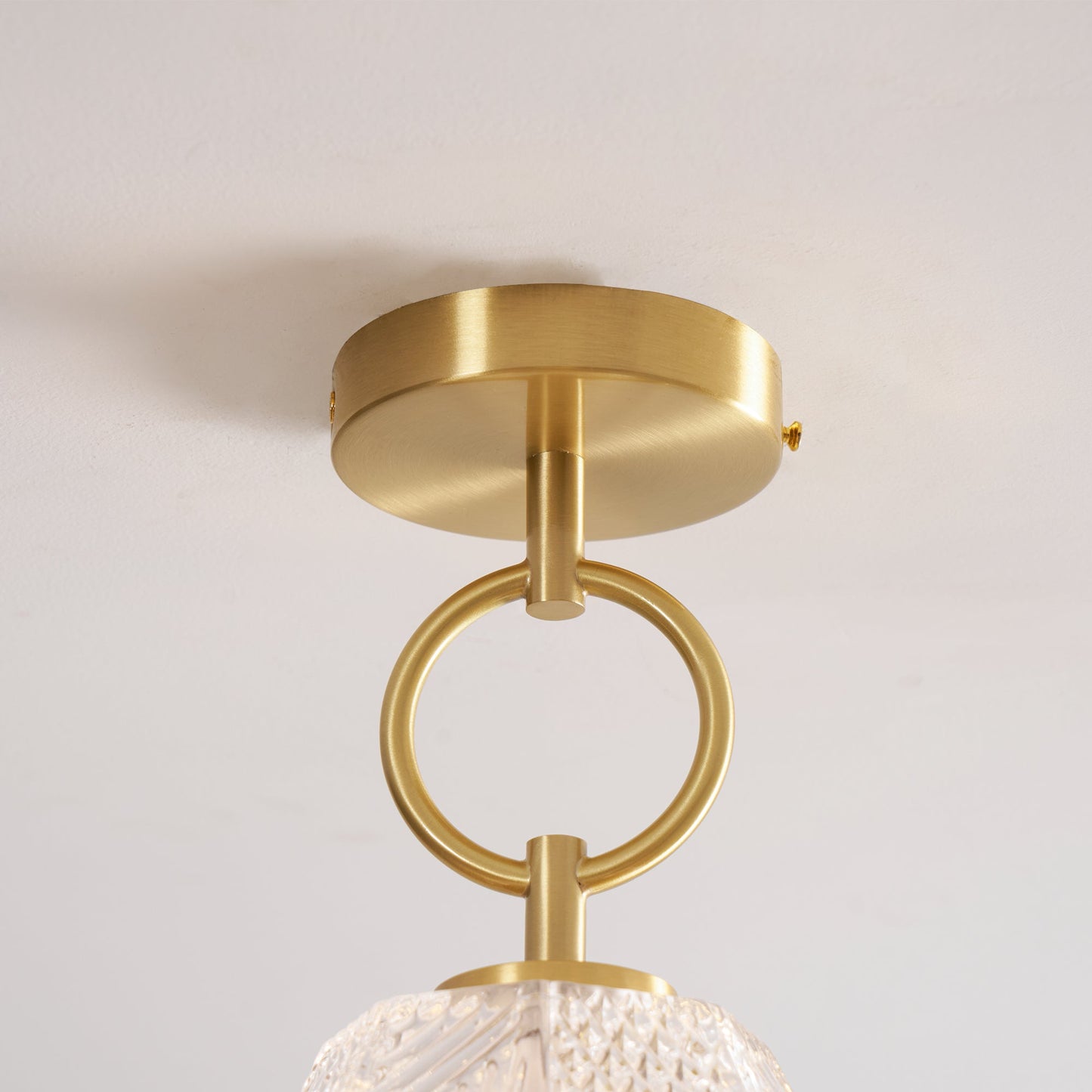 Aurevia | Diamond Cut Glass Brass Art Deco Pendant Light