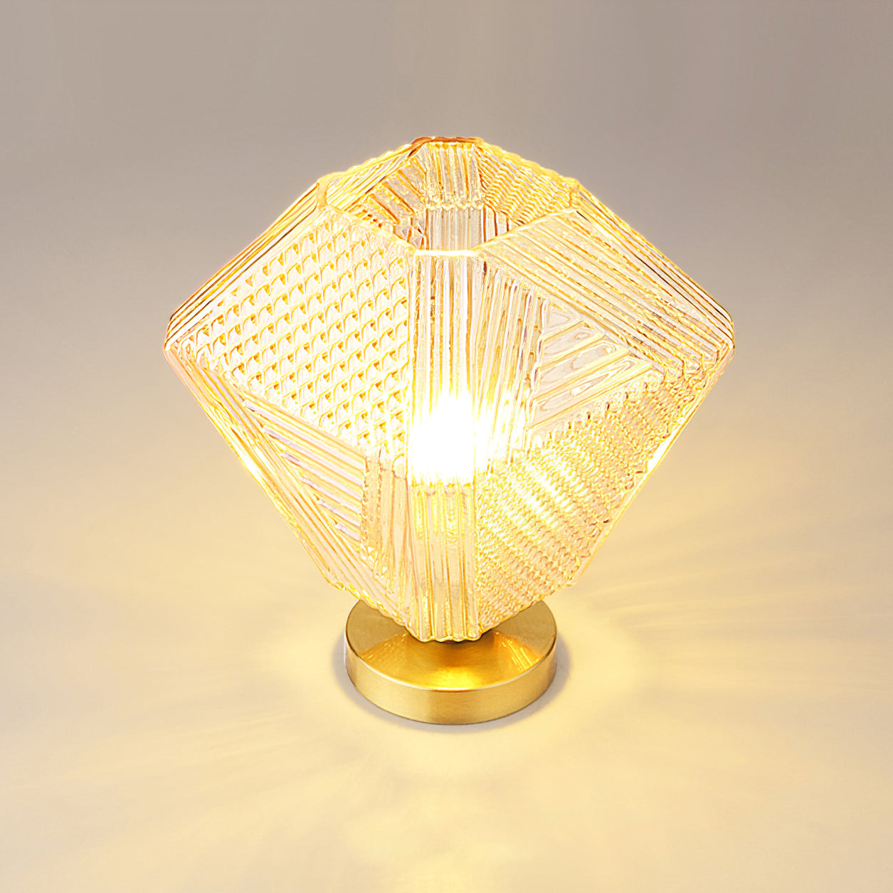 Aurevia | Diamond Cut Glass Brass Art Deco Pendant Light
