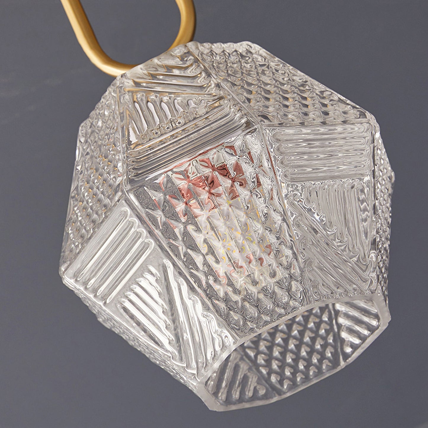 Aurevia | Diamond Cut Glass Brass Art Deco Pendant Light