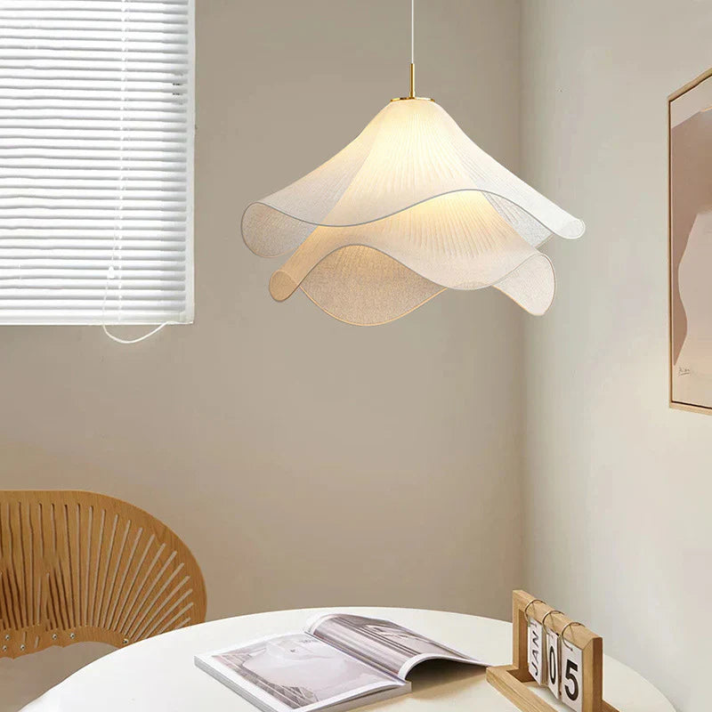 Sora | Japandi Fabric Pendant Light, Dimmable