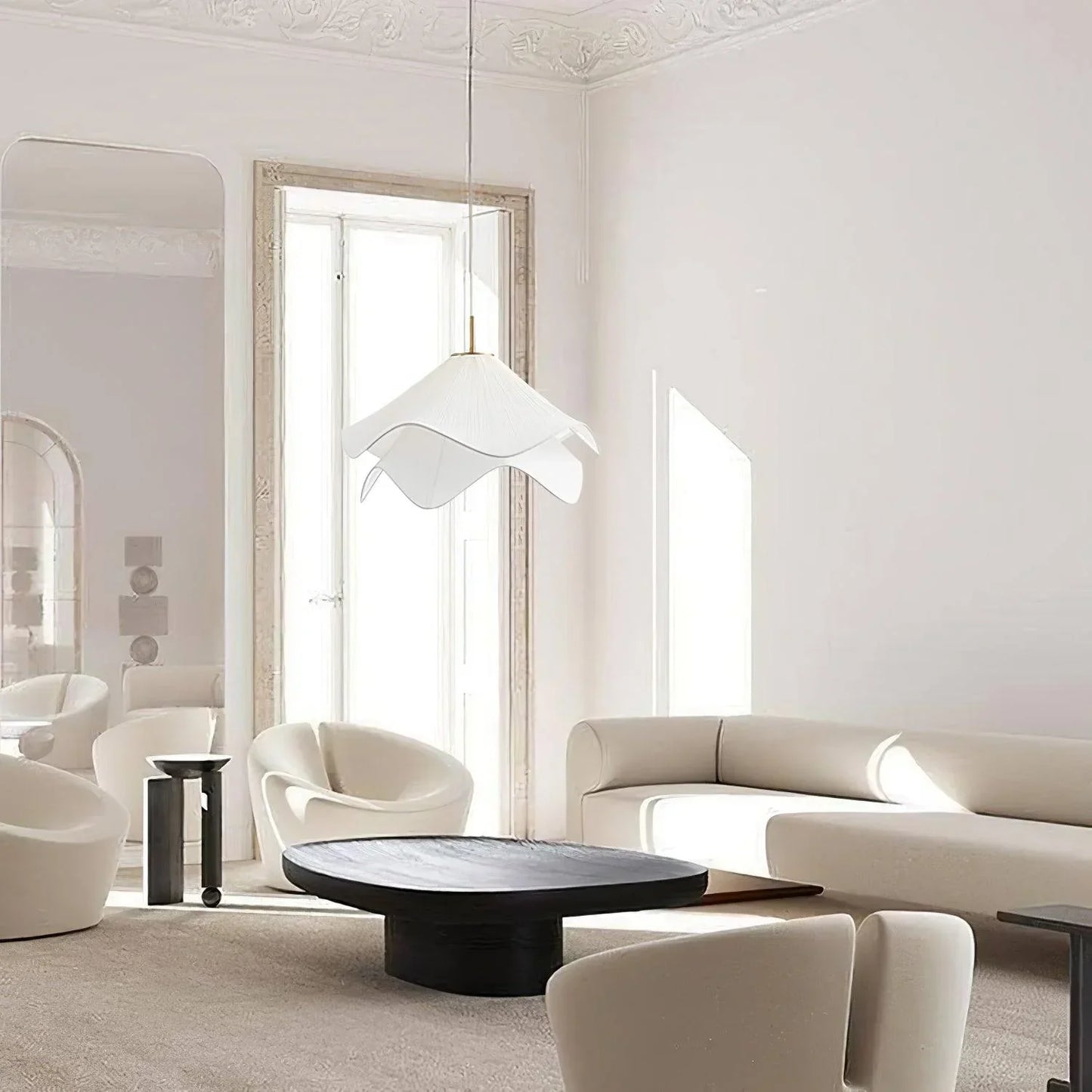 Sora | Japandi Fabric Pendant Light, Dimmable