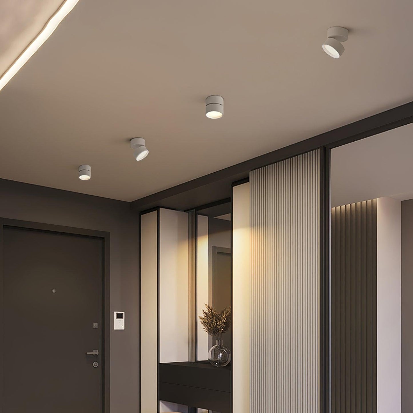 Linea | 360° Rotating Indoor Flush Ceiling Light