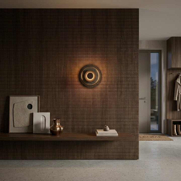 Ruben | Smokey LED Hardwired Warm Wall Light 