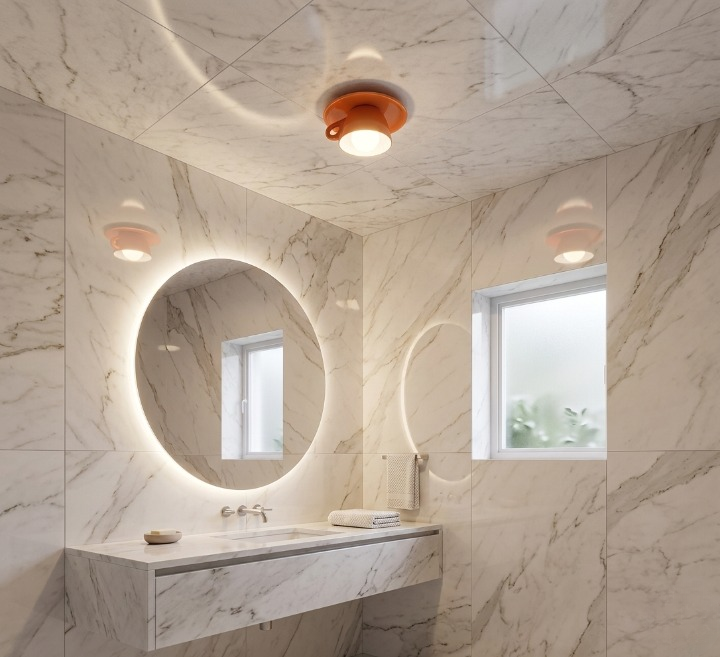Keith | Modern Flush LED Coffee Cup Ceiling Light