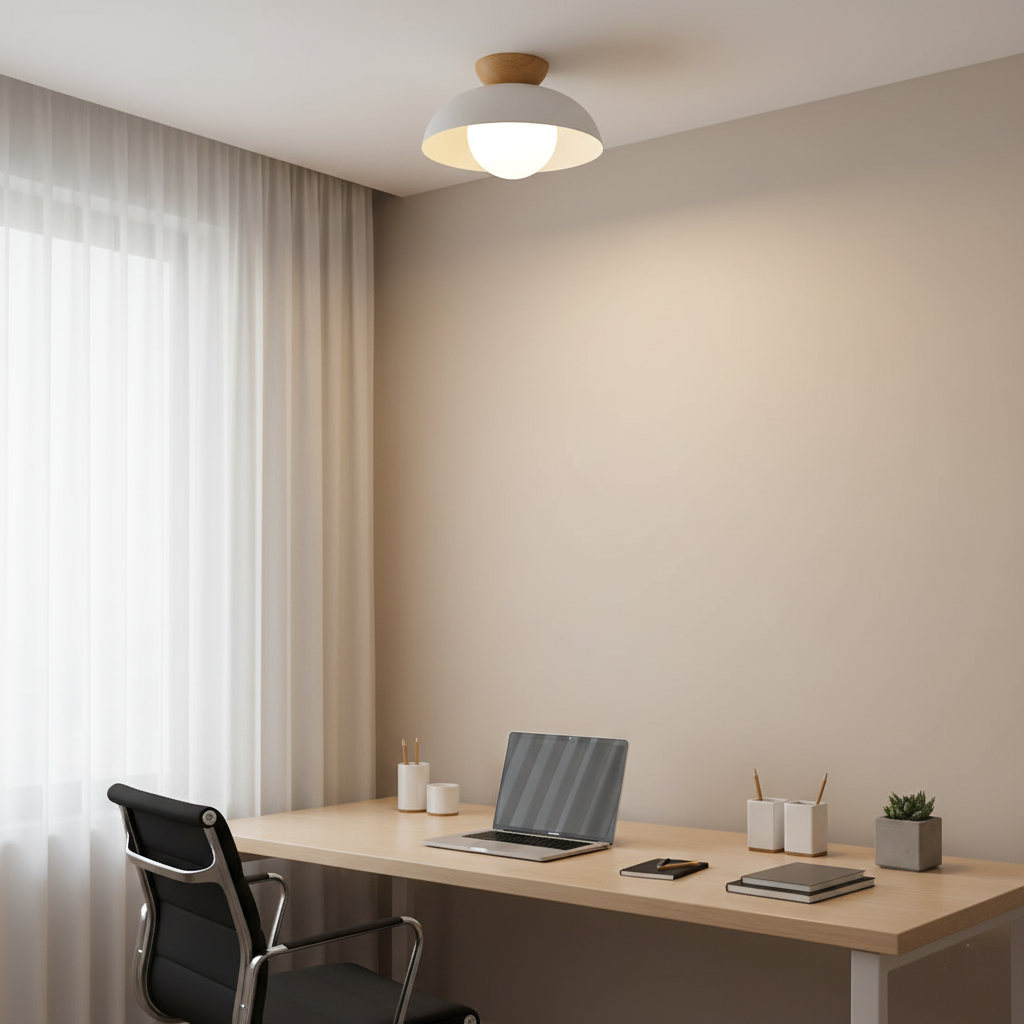 Elara | Scandinavian Iron Shade Ceiling Lamp