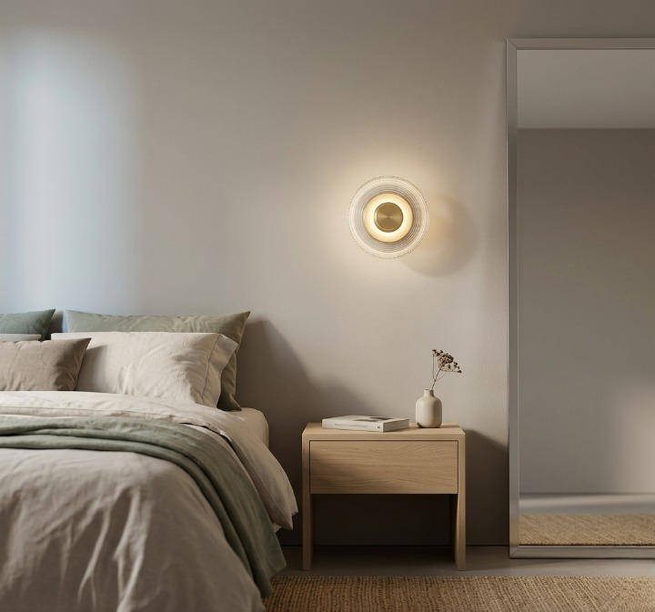 Ruben | Smokey LED Hardwired Warm Wall Light 