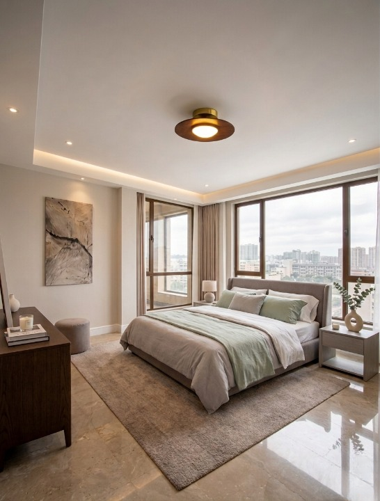 Gizel | Flush Acrylic LED Bedroom Kitchen Ceiling Light