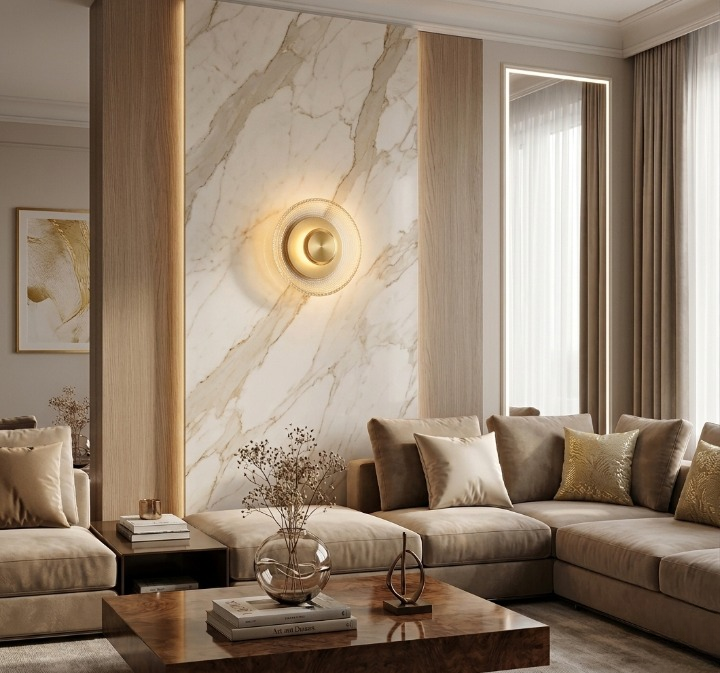 Ruben | Smokey LED Hardwired Warm Wall Light 