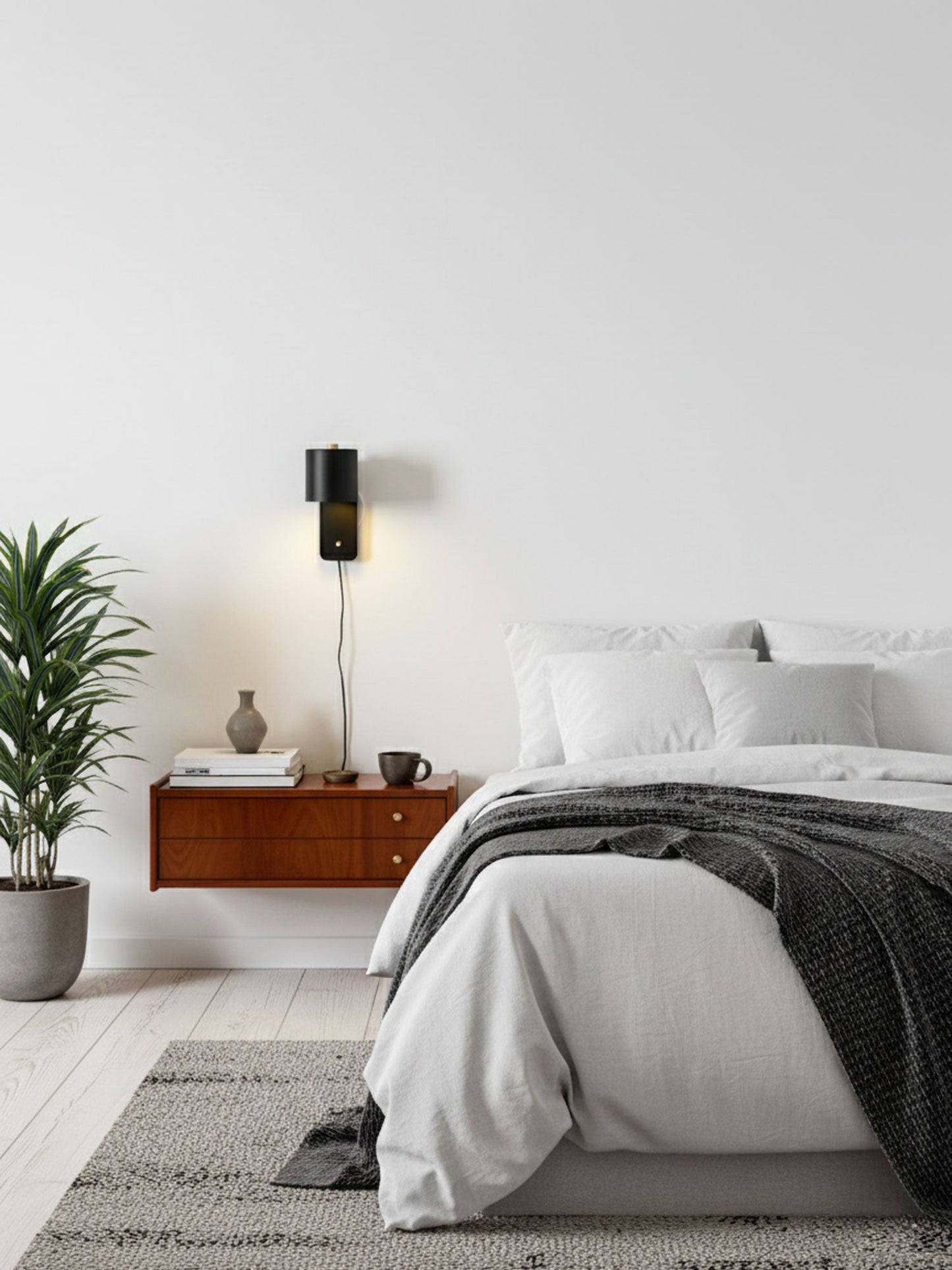 Vince | Directional Wall Lamp Plug-in Cylinder Bedside Reading