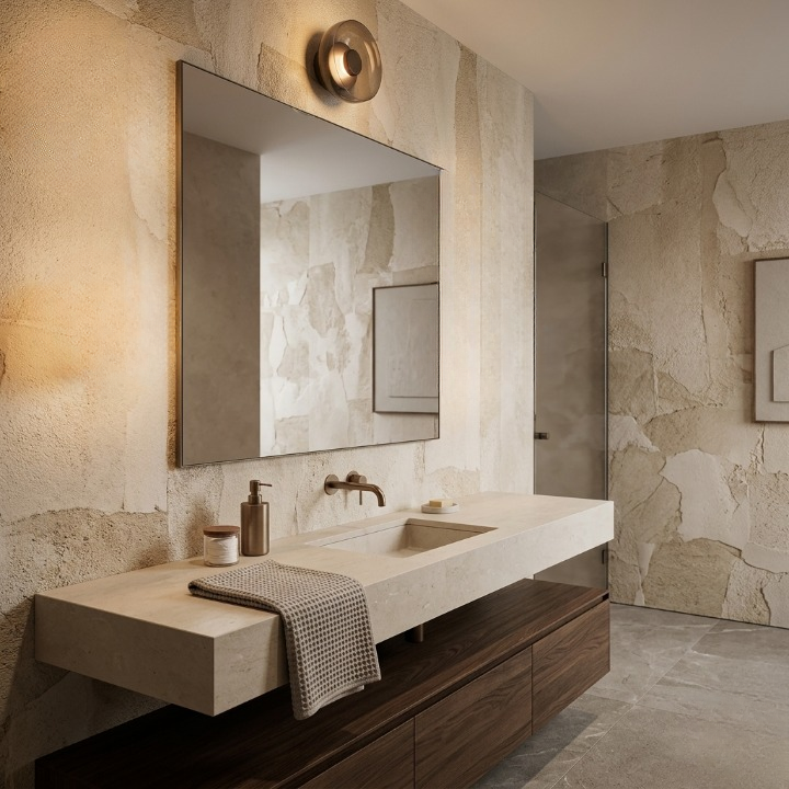 Ruben | Smokey LED Hardwired Warm Wall Light 