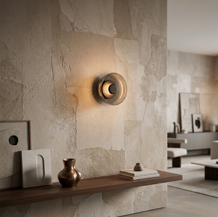 Ruben | Smokey LED Hardwired Warm Wall Light 