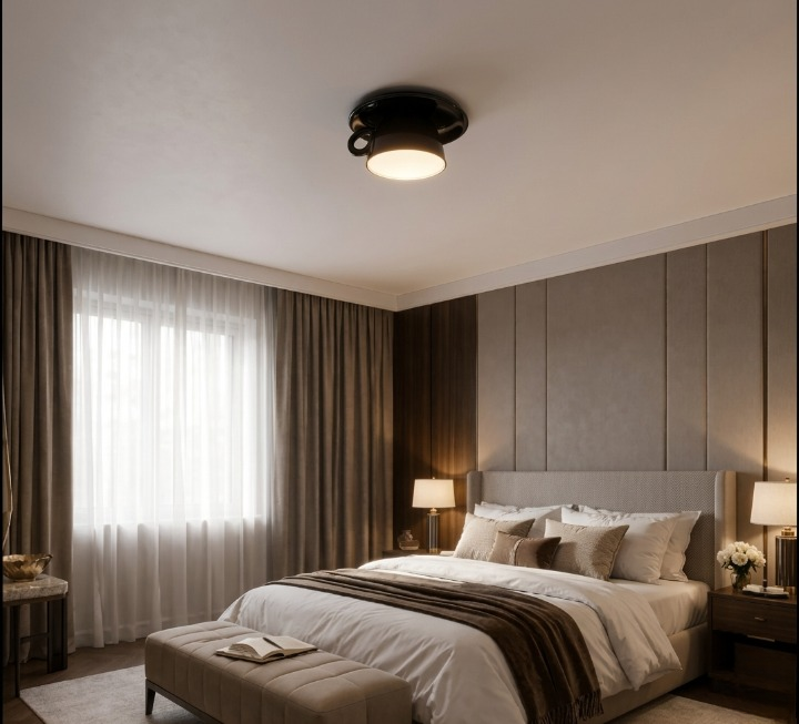 Keith | Modern Flush LED Coffee Cup Ceiling Light