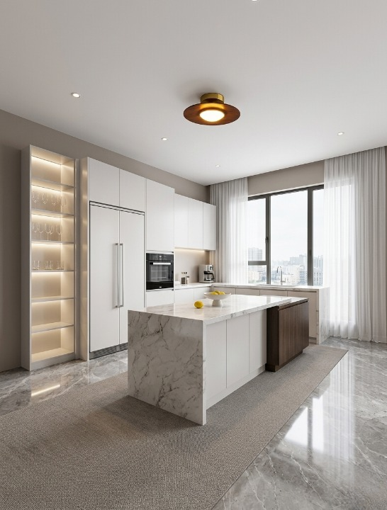 Gizel | Flush Acrylic LED Bedroom Kitchen Ceiling Light
