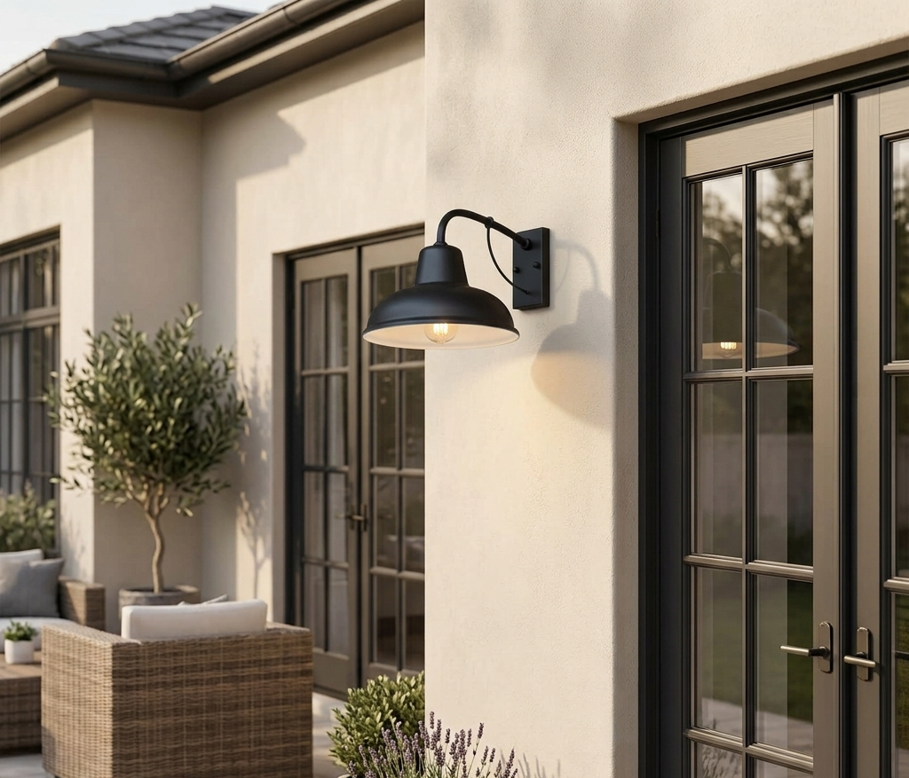 Ashford | Vintage Outdoor Wall Light Iron Fixture for Patio & Garage