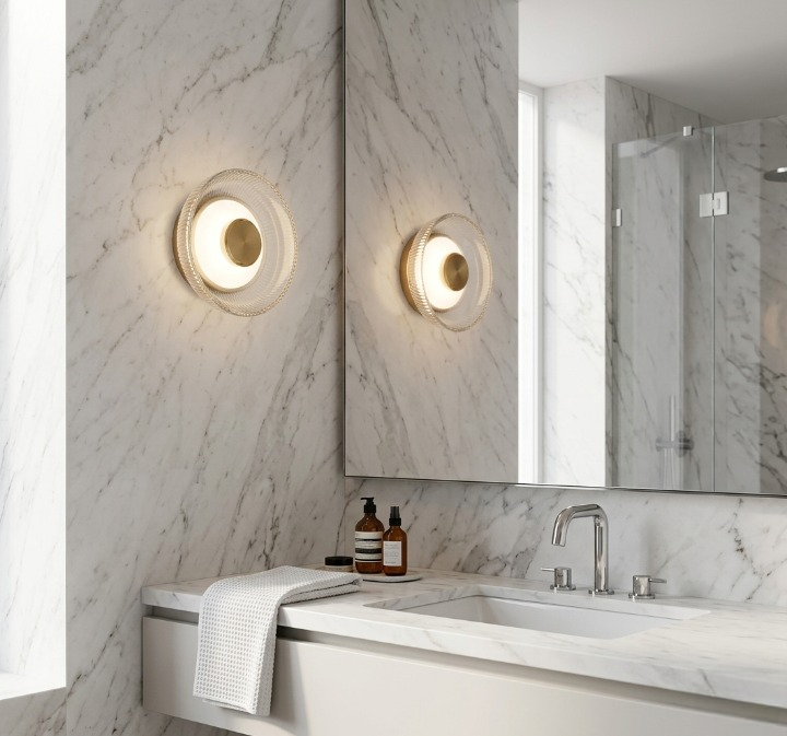 Ruben | Smokey LED Hardwired Warm Wall Light 