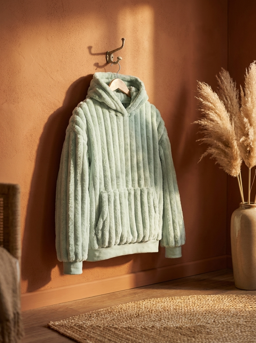 Soft Fleece Blanket Hoodie for Lounging and WFH
