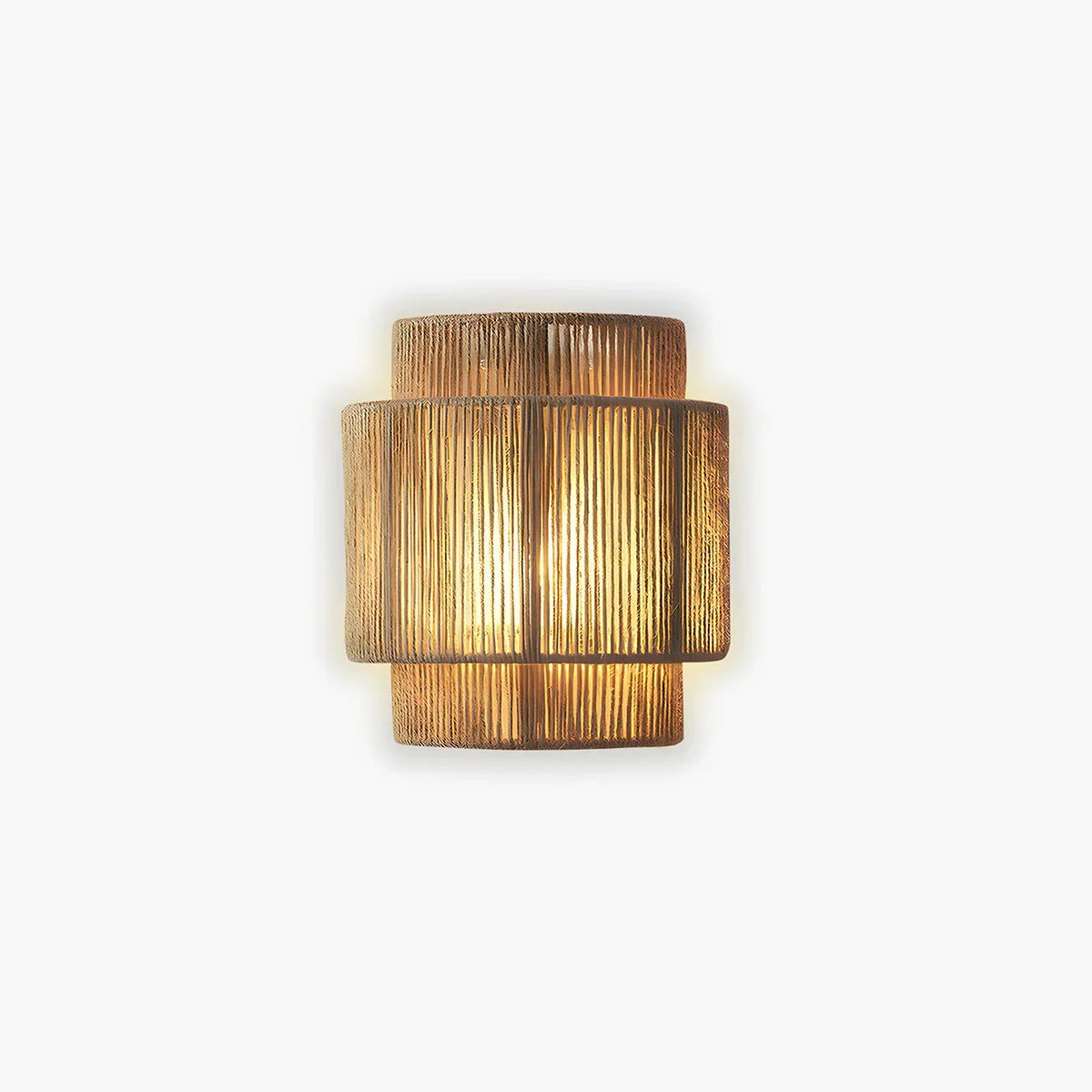 Montelle | Natural Woven Wall Light with Warm LED Rope Accent