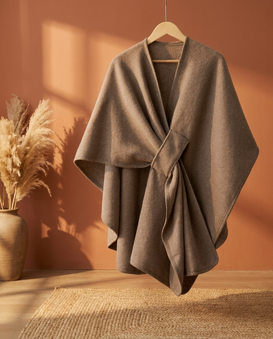Fleece Wrap Shawl for Layering - Office to Evening