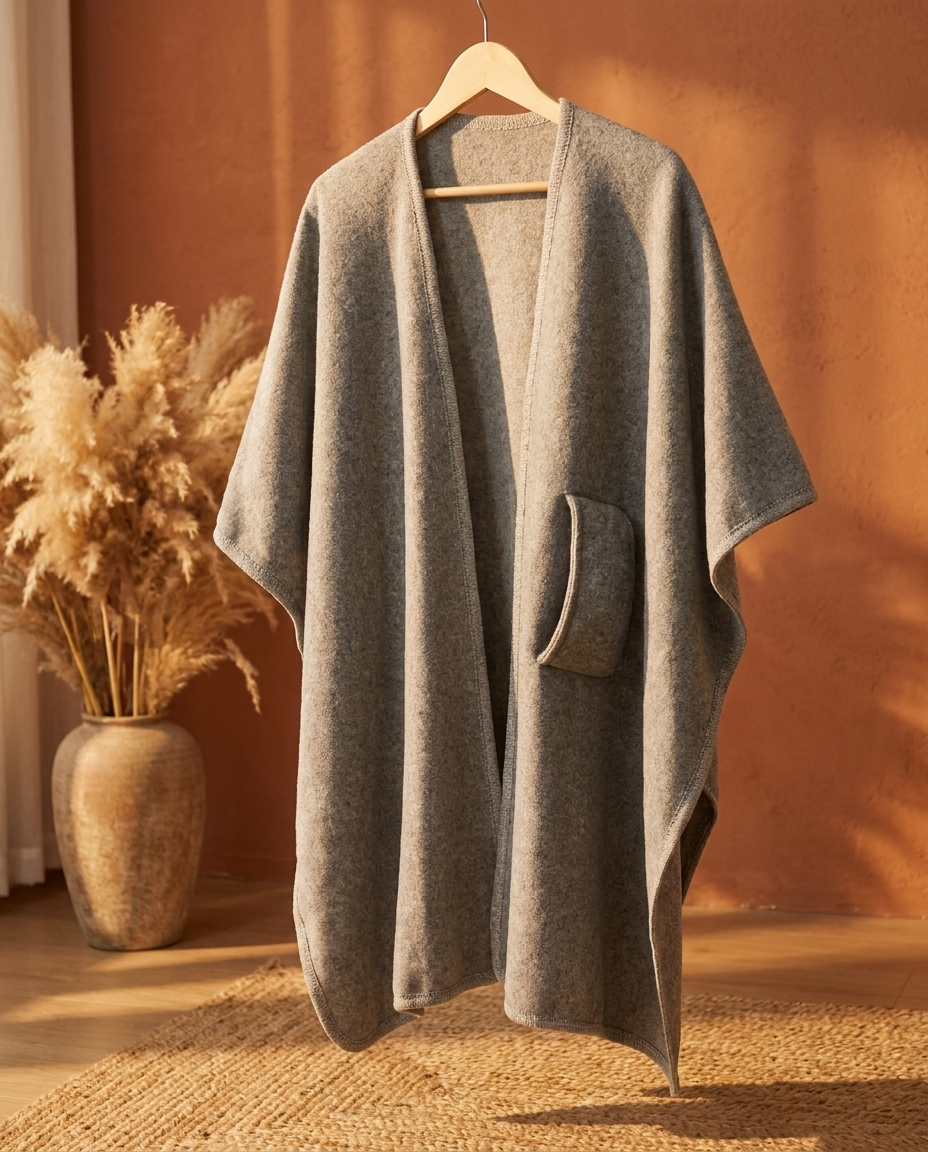 Fleece Wrap Shawl for Layering - Office to Evening