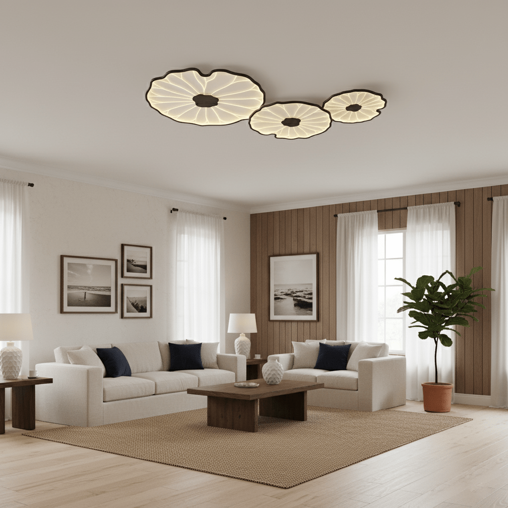 Luca | Ceiling Lamp Acrylic Lotus Shape Indoor Lighting
