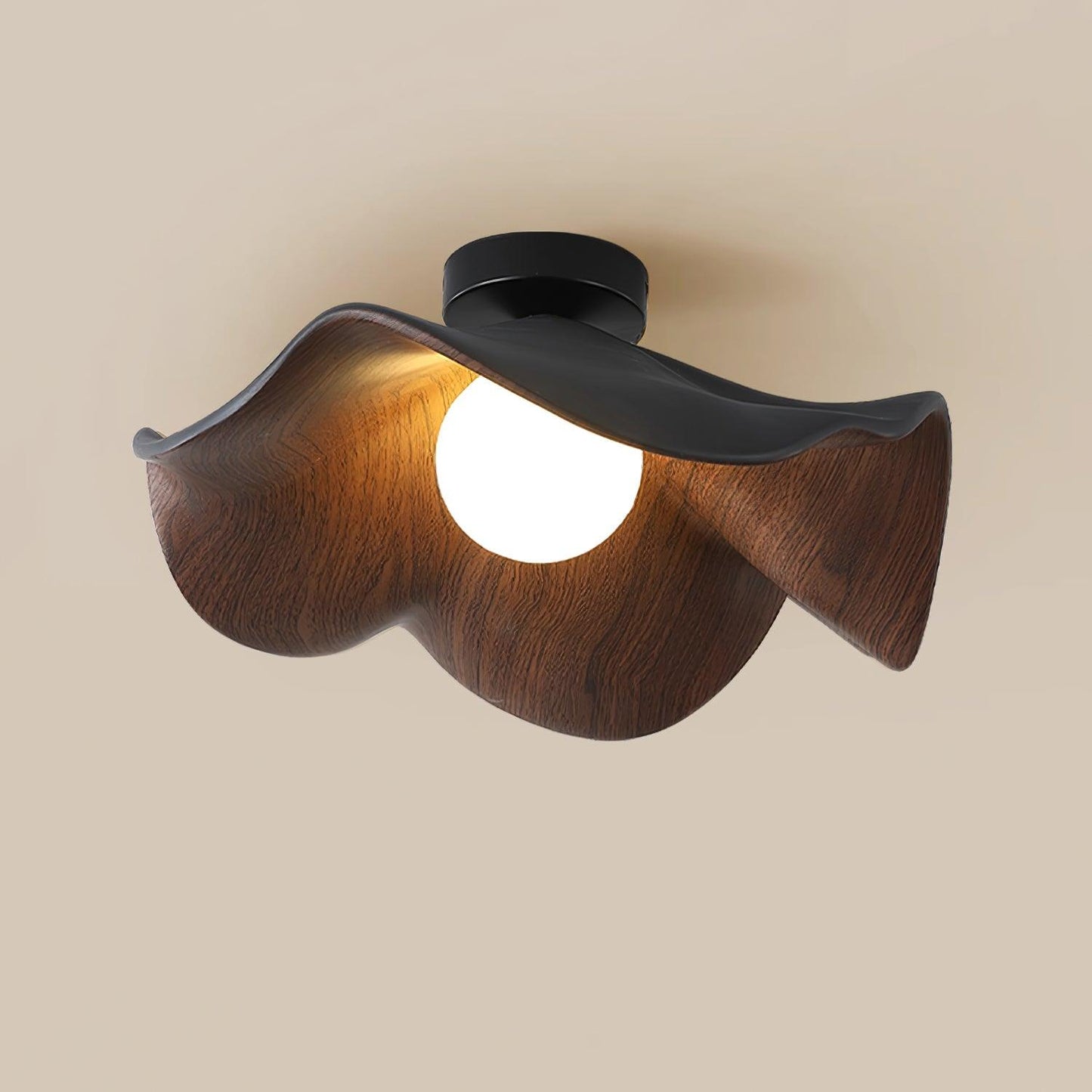 Isolde | LED Flush Mount Wood Bedroom Light Ceiling Lamp