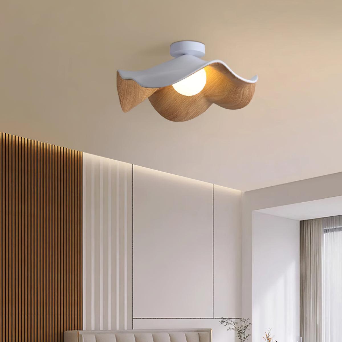 Isolde | LED Flush Mount Wood Bedroom Light Ceiling Lamp