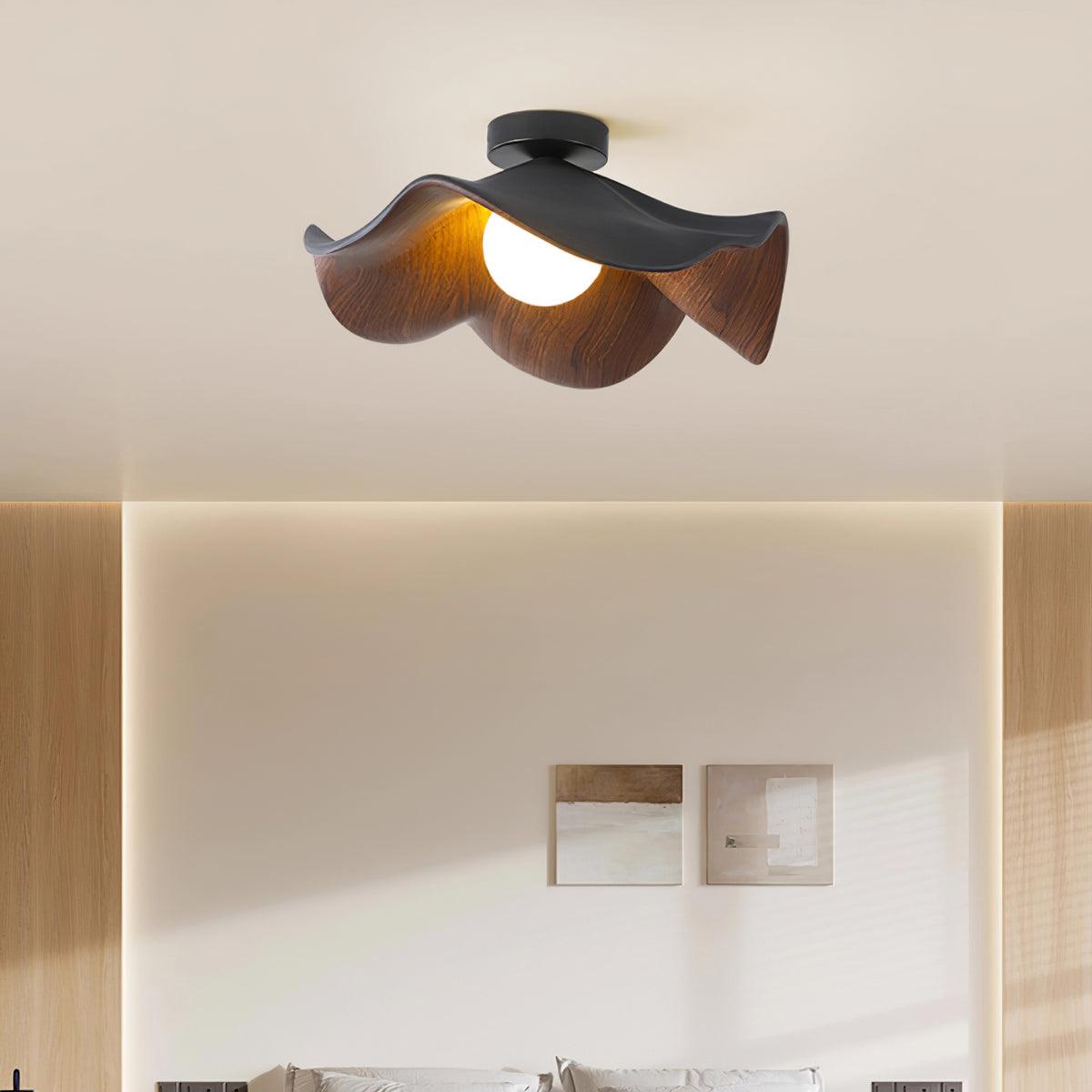 Isolde | LED Flush Mount Wood Bedroom Light Ceiling Lamp
