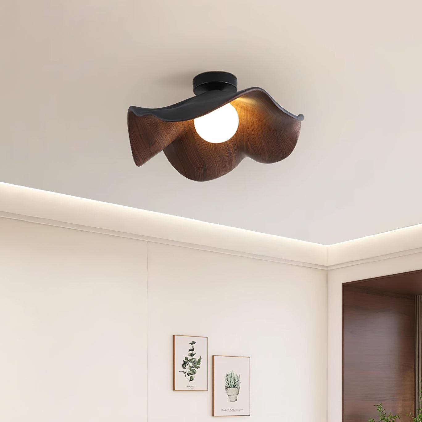 Isolde | LED Flush Mount Wood Bedroom Light Ceiling Lamp