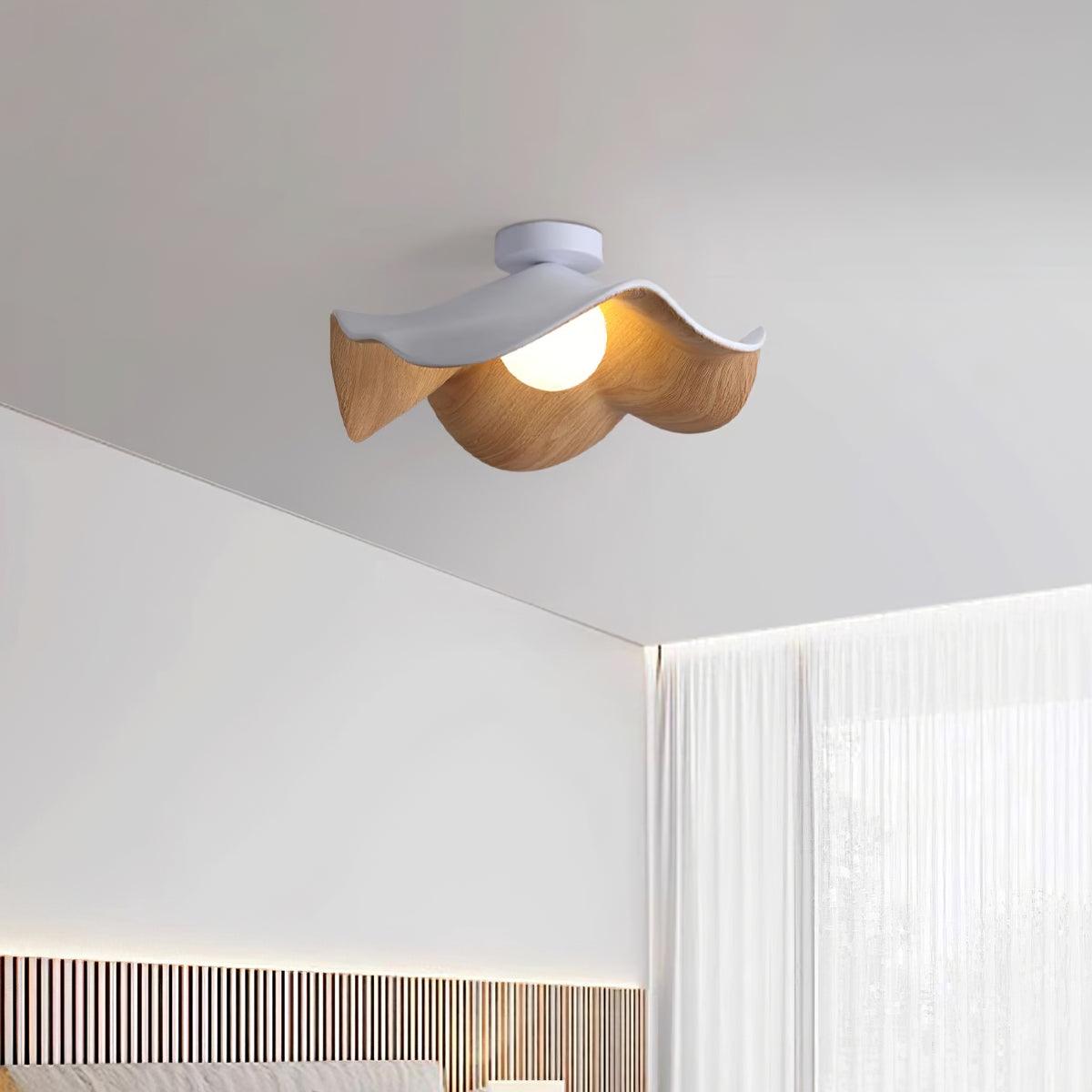 Isolde | LED Flush Mount Wood Bedroom Light Ceiling Lamp