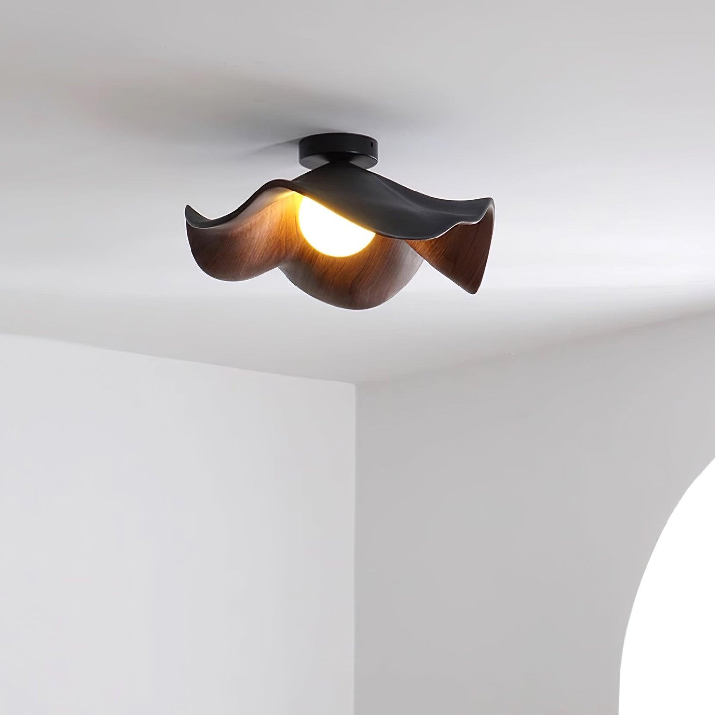 Isolde | LED Flush Mount Wood Bedroom Light Ceiling Lamp