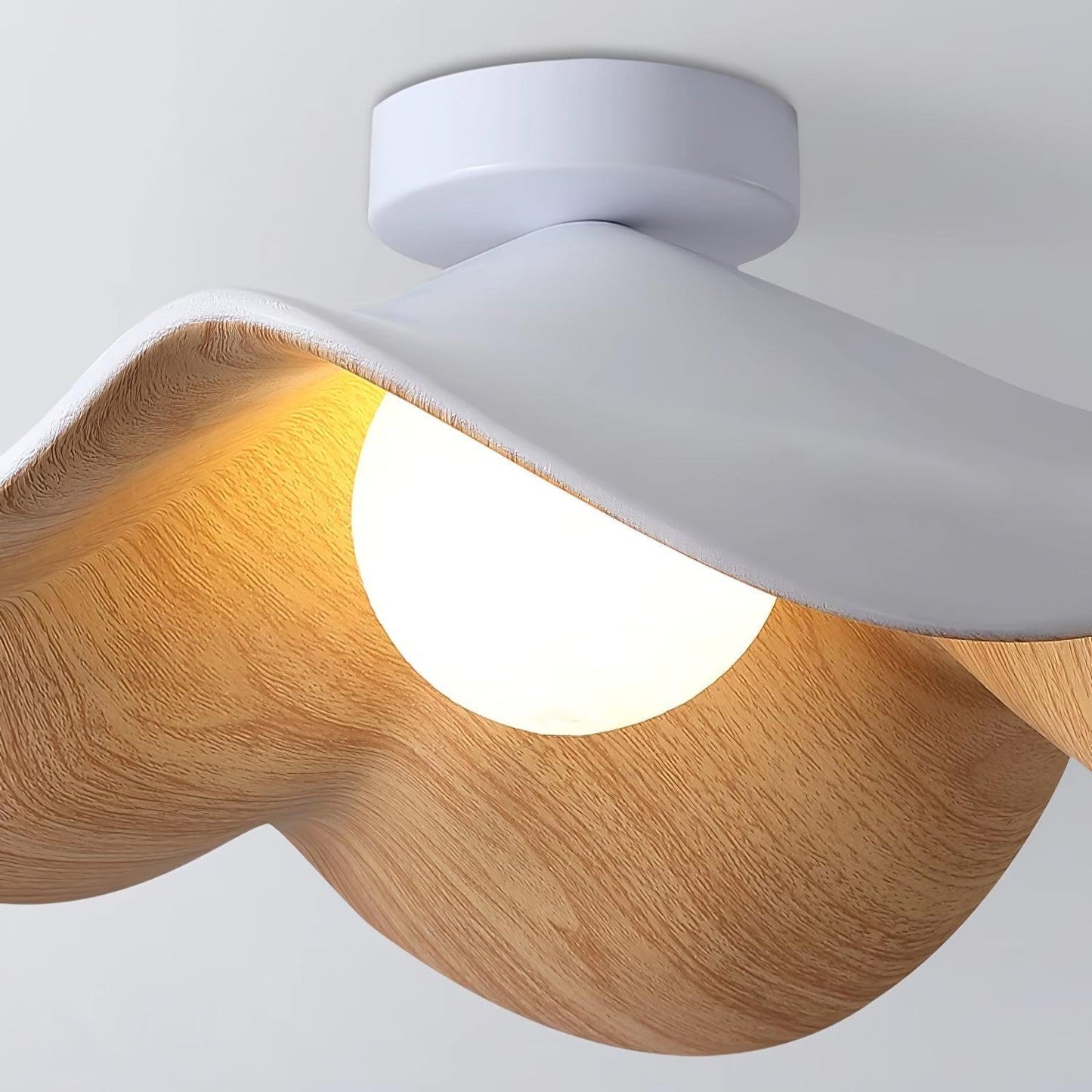Isolde | LED Flush Mount Wood Bedroom Light Ceiling Lamp