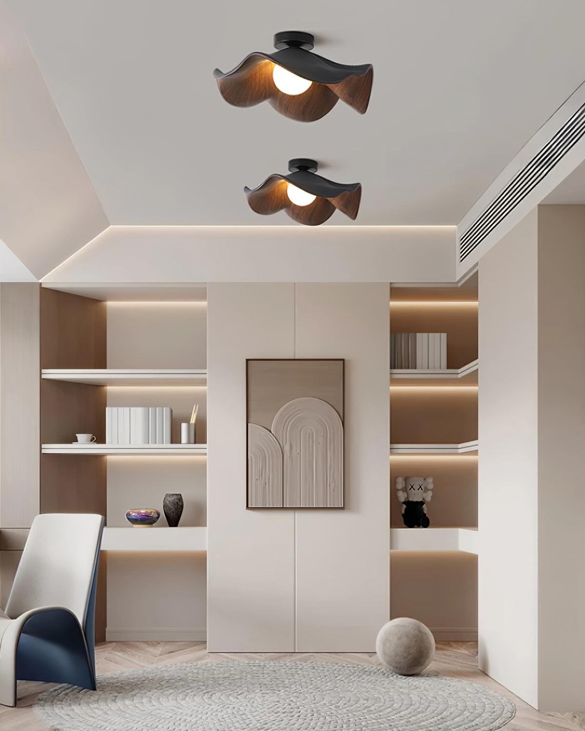 Isolde | LED Flush Mount Wood Bedroom Light Ceiling Lamp