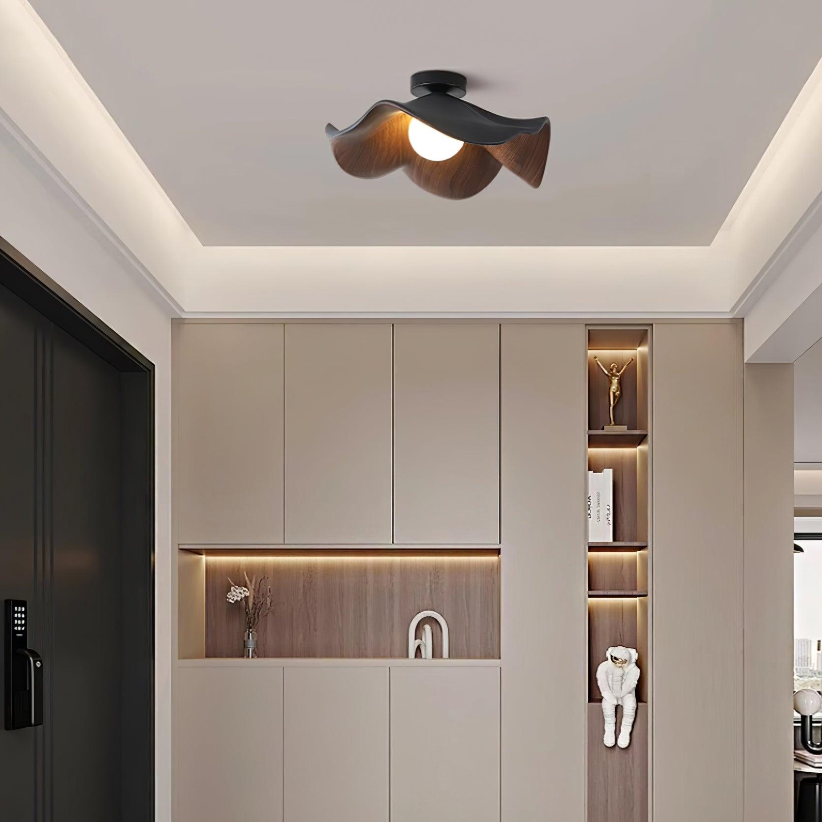 Isolde | LED Flush Mount Wood Bedroom Light Ceiling Lamp
