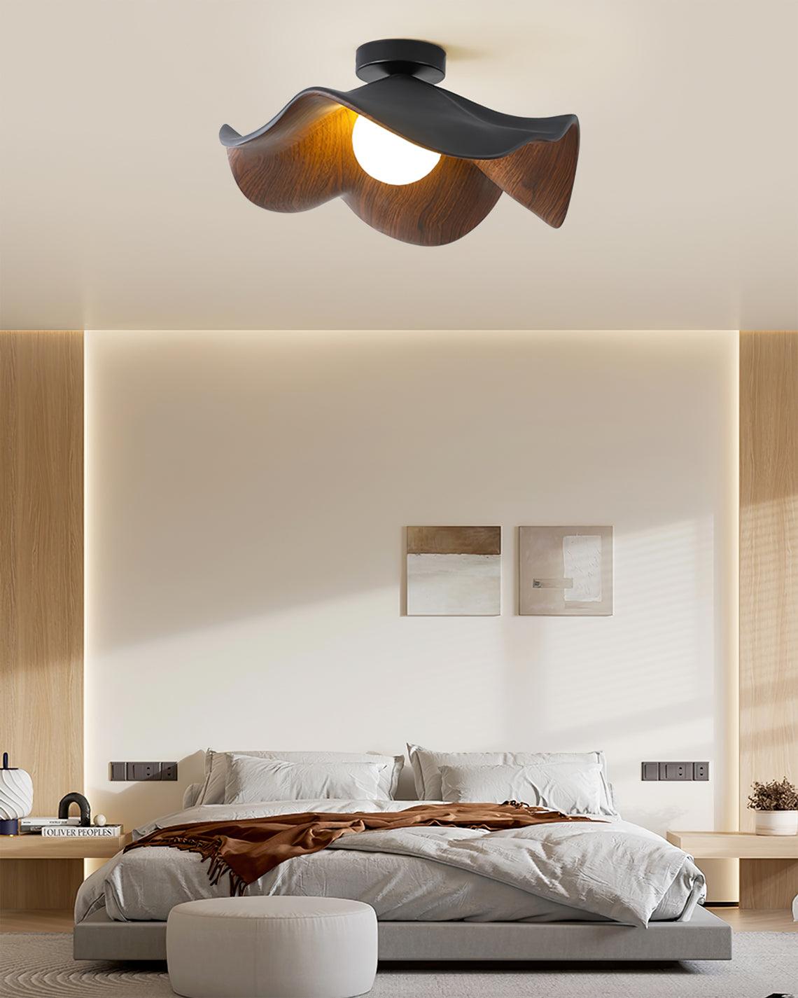 Isolde | LED Flush Mount Wood Bedroom Light Ceiling Lamp