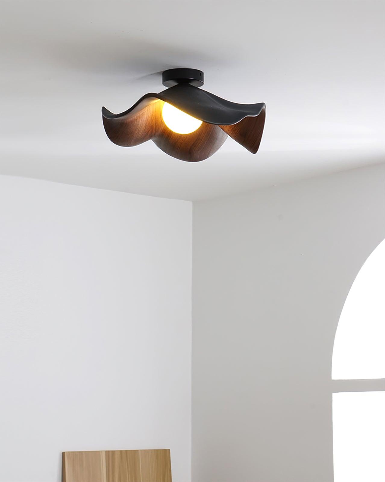Isolde | LED Flush Mount Wood Bedroom Light Ceiling Lamp