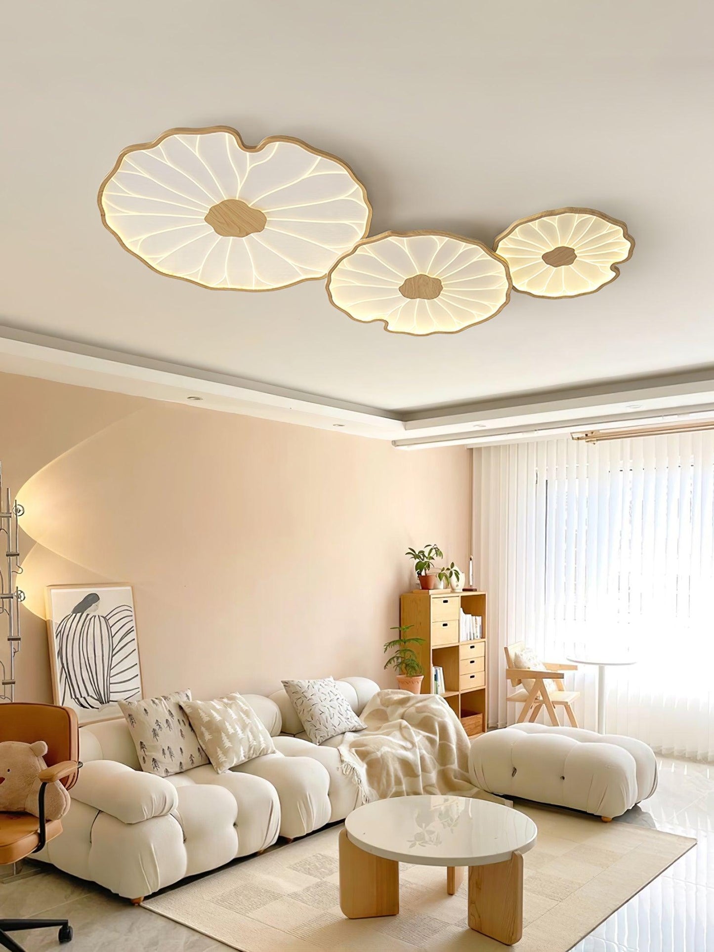 Luca | Ceiling Lamp Acrylic Lotus Shape Indoor Lighting