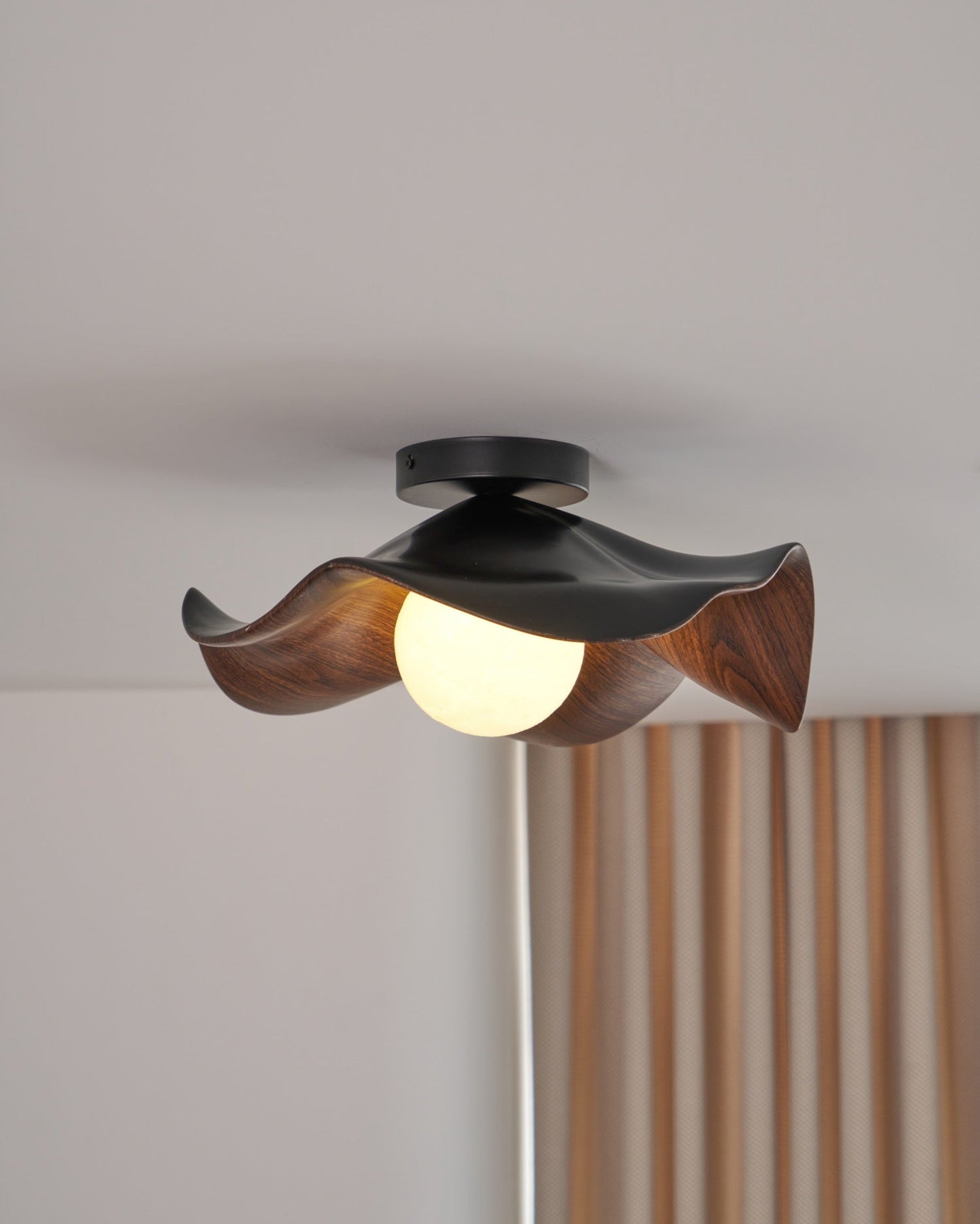 Isolde | LED Flush Mount Wood Bedroom Light Ceiling Lamp